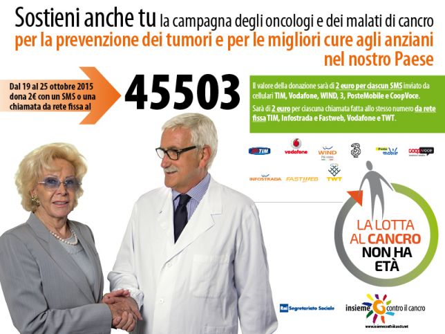 Al via la campagna ‘La lotta al cancro non ha età’