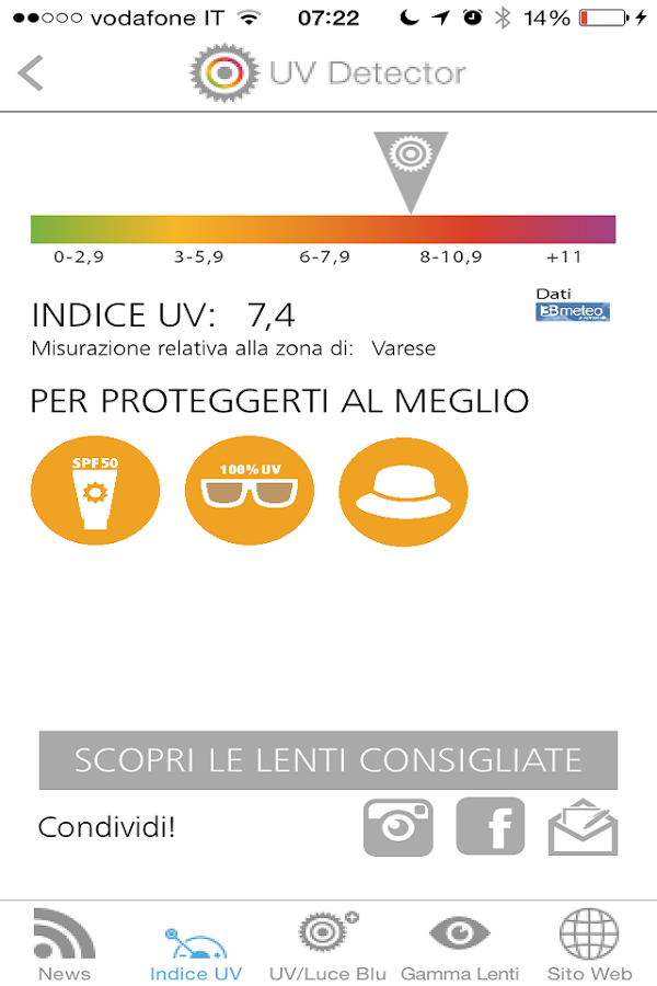 “UV Detector”: Zeiss presenta la App dell’estate per proteggere gli occhi dal sole