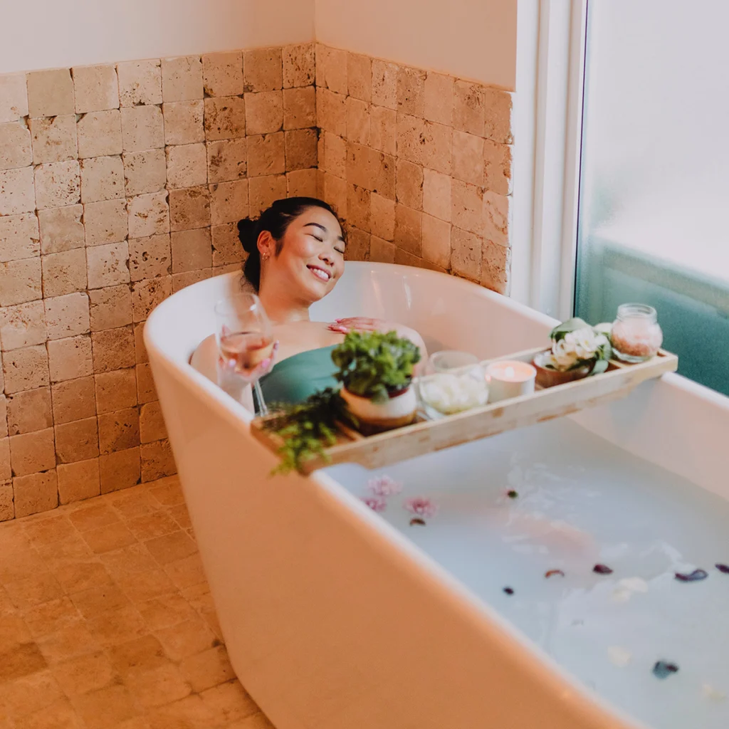 un bagno rigenerante per fare mindfulness