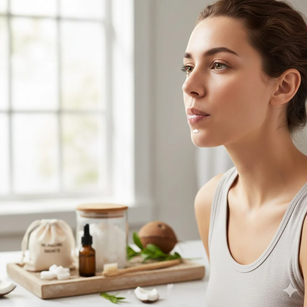 olio di cocco per i denti